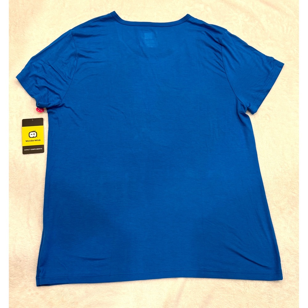 WonderWink Womens 2XL Blue Short Sleeve T-Shirt True-Plus Fit 2209 NEW - Picture 6 of 6